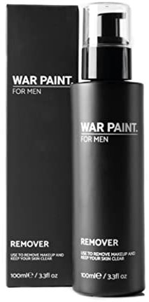 War Paint For Men Professional Makeup Remover - Face Cleanser for Removing Makeup & Excess Oils - Suitable for All Skin Types - Vegan Friendly & Cruelty-Free - Liquid Makeup Product For Men - 100ml