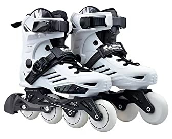 Inline Skates, High Performance Outdoor Fitness Inline Skates for Women Men Adult (Men 8.5/Women 9.5, White 41)