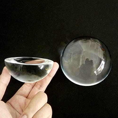 Large 30mm-150mm Magnifying Glass Paperweight Dome Magnifiers Semi Crystal Half Ball Home Decoration Accessories for Living Room,80mm 1 Piece