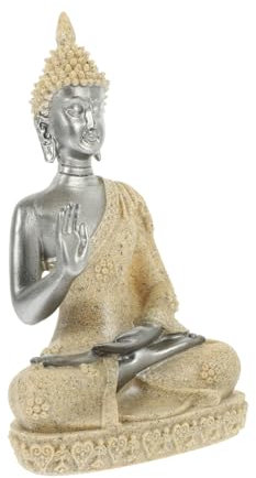 Cabilock Sitzende Buddha Statue Aus Harz Zen Stil Dekoration Für Aquarien Orientalische Skulptur Kreative Tischdekoration Für Innenräume Einzigartiges Design Für Harmonische Atmosphäre