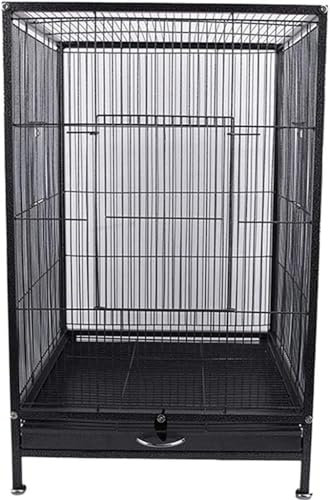 DLAZUM Professioneller Vogelkäfig für Haustiere, Vogelträger, Gartendekoration, Vogelkäfige für Sittiche, Kanarienkäfige mit Trennwänden, großer dekorativer Papageienkäfig, quadratischer Vogelkäfig