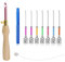0XBIT Punch Needle Set, Verstellbar Punch Needle, 7 Größen Stanznadel Stickerei Set, mit Aufbewahrungsbox, Geeignet für Basteln, Nähen, Sticken