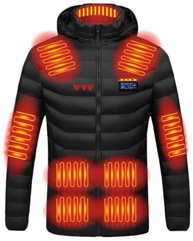 Zeiayuas Veste Chauffante USB Manteau Chauffante Homme Femme Électrique Vêtement de Chauffage 21 Zones Chauffé Températures Réglables Lavable pour Ski Pêche Randonnée Plein Air Pas Cher Blouson