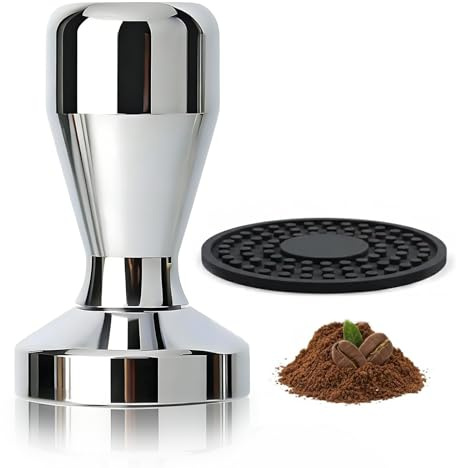 Massiver Kaffee Tamper mit Silikonmatte – Professionelles Barista-Werkzeug für Perfekte Espresso-Shots, Espresso Drücker für Espressomaschinen, Unverzichtbares Zubehör für Kaffeeliebhaber