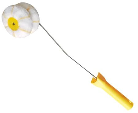 perfk Rouleau de Peinture pour Coupe-bordure D'angle, Pinceau, Traitements Des Murs de La Pièce, Pinceau pour Cloisons Sèches, Outil de Peinture Murale pour, Manche Long à 2 Têtes