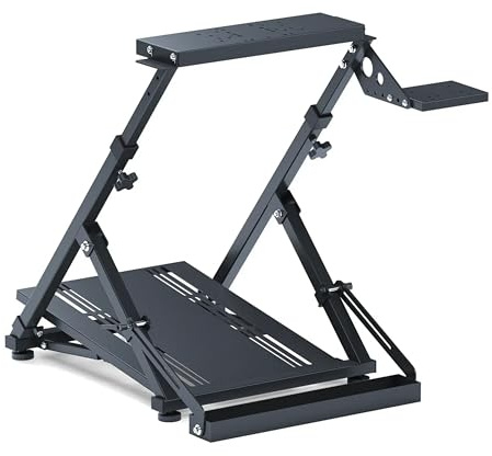 GT OMEGA PRO Wheel Stand - For G923, Logitech G29, Logitech G920 - Thrustmaster T300, T500 TX & TH8A - PS4 Xbox Fanatec - Foldable Sim Racing Wheel Stand