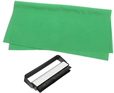 Toyvian Spazzola Per Dischi in Vinile Antistatica e Panno Per Pulizia Del Kit Cura Del Disco in Vinile Adatto Tutte Dimensioni Strumento Pulizia Portatile Per Giradischi