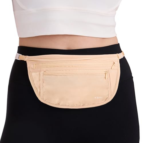 Hidden Travel Money Belt for Women - Anti-Theft Waist Pack, Lightweight Travel Fanny Pack for Money, Passport & Daily Travel Use