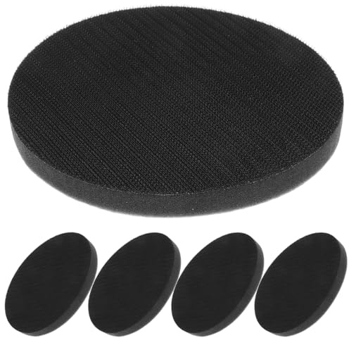 Homoyoyo Lot de 5 Disques de Polissage en Mousse Douce 125 MM sans Trou Tampons de Ponçage pour Polisseuse Pneumatique Adaptés à la Rénovation Automobile Ponçage à Sec