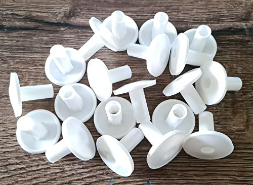 CyberSunrise 20 x ShieldUp Hole Tidy Grommets | White Cable Bushes for Coax & Speaker Wires