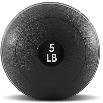 ProsourceFit Slam Medicine Balls 5, 10, 15, 20, 25, 30, 50lbs Smooth and Tread Textured Grip Dead Weight Balls for Strength and Conditioning Exercises, Cardio and Core Workouts