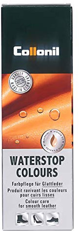 Collonil Waterstop Colours Schuhpflege für Glattleder 75 ml + Rema Ersatzschwammaufträger (399 Dunkelbraun)