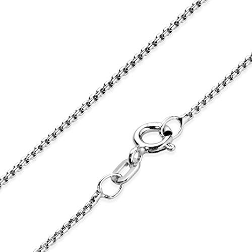 MATERIA Venezianerkette Silber 925 rhodiniert - Damen Silberkette 1,2mm Halskette für Frauen Mädchen 40-70cm K102