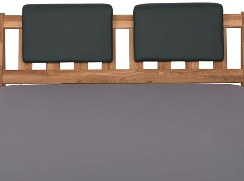 Staboos 2er Set Polsterkissen Steckkissen Bett Kopfteil, Grün | Steckkissen zum Einhängen ohne Schrauben, pflegeleichtes Kunstleder, Rückenlehne & Lesekissen für Bett mit Kopfteil