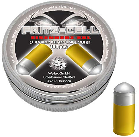 Fritz-Cell Diabolos 4,5 mm Rundkopf Eisenherz XXL Luftgewehr – 150 Stück