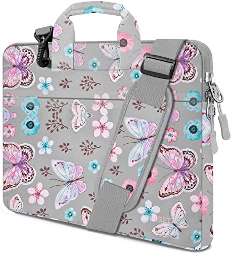 HSEOK 15 15.6 16 Zoll Laptoptasche Hülle, Griff Aktentasche Wasserabweisend Schutzhülle für MacBook Pro 16 15.4 Zoll, XPS 15, für die meisten 14-16 Notebooks, B02F01