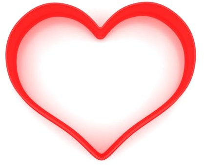 Heart Shaped Cookie Cutter | Plastic Cutter for Baking, Fondant, Clay, Pastry, Icing, Jewellery (8CM) v2