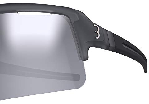 BBB Cycling Fuse BSG-65 cykelglasögon med 3 utbytbara halvplatta linser okrossbara bågar sportsolglasögon UV-skydd för cykling män kvinnor, genomskinliga, en storlek