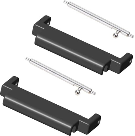 Lot de 2 connecteurs réglables pour bracelet de montre connectée de 18 mm à 20 mm avec tête en métal