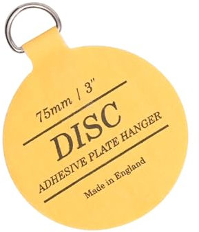 Disc Plate Hangers for Walls - Strong Invisible Plate Holder Self Adhesive Stick On Hooks Picture Hanging Wall Plate Holder (75mm / 3'')