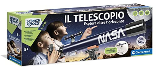 Clementoni - 19297 - Laboratorio Astronomia - Telescopio Professionale per Bambini dagli 8 Anni con Cavalletto, Esperimenti Scientifici (Gioco in Italiano)