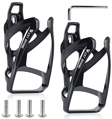 HASAGEI Flaschenhalter Fahrrad Getränkehalter Verbesserte Version Trinkflaschenhalter Schön Unzerbrechlich Leicht Polycarbonat Schwarz für MTB Rennrad Mountain Bike