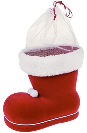 ＣＨＡＭＥＥＮ Nikolausstiefel, Rot, Nikolaus, zum Befüllen, Verpackung,Geschenk, Weihnachten