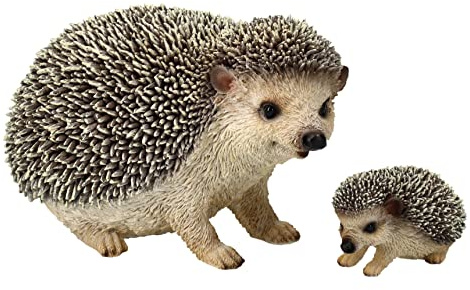Pacific Giftware Igel Figuren - Mutter mit Baby im Set | Dekofigur Tiere Wildtiere