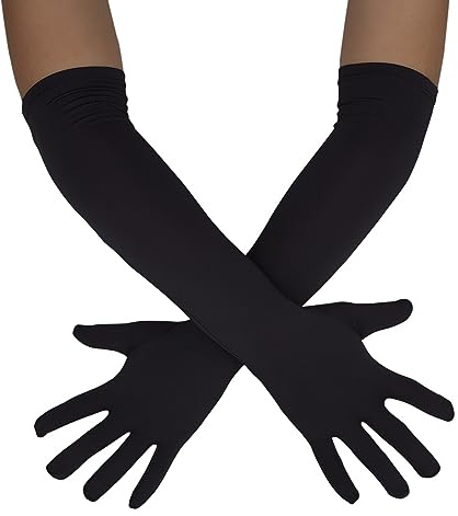 Sheface Lange Handschuhe für Herren und Damen, 45,7 cm, Spandex, dehnbar, Kostümhandschuhe, Bankett, Party, Hochzeit