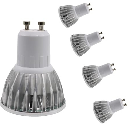 GU10 LED Lampe, 3W 300 Lumen LED Leuchtmittel, 6000 Kelvin Kaltweiß ersetzt 25W Halogenlampen 120° Abstrahlwinkel Energiesparlampe Reflektorlampe Spot Glühbirne Strahler Leuchtmittel Licht (5 Stück)