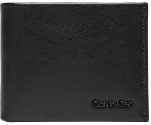 Calvin Klein MINIMAL Focus Trifold 6 CC Schwarz BEH Black Pique Einheitsgröße, Schwarz (beh Black Pique), Taglia Unica, Geldbörse mit Portemonnaie