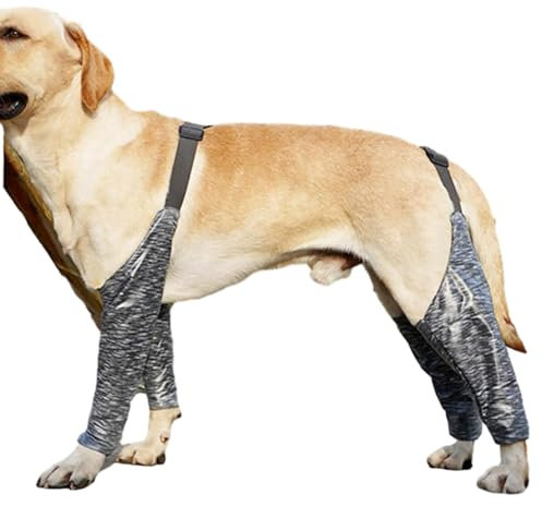 Hundebein-Leckmanschette, Anti-Leck-Hundebeinmanschette,Hundehosen und -ärmel gegen Lecken | Verstellbare Stützbandage für Hunde, Gelenkbandage, Bandagen gegen das Lecken von Wunden an den