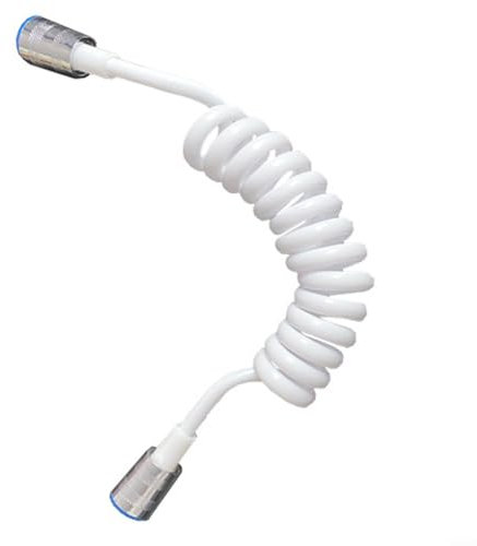 CWOQOCW 2 m Kupferkappe, Bidet-Brauseschlauch, flexibel, einziehbar, Feder-Brauseschlauch, Zubehör für den Anschluss an Bidet, Winkelventil des WC-Sprays (weiß)