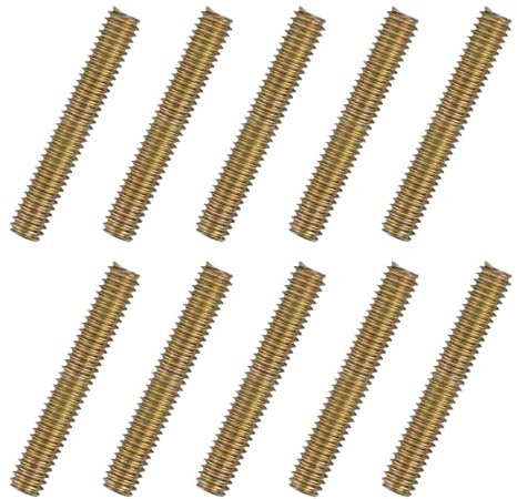 QUARKZMAN 40pz Viti Filettate Intere 5/16 x 2 Pollici Perni Filettati Vite Filettata Lunga Acciaio Carbonio per Montaggio Giardino Mobili Fissaggio Cornice Collegamento Colore Zinco