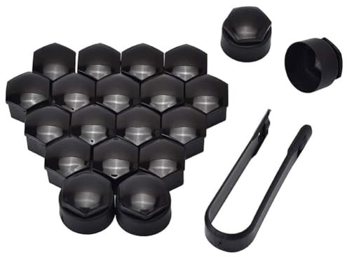 nlwopf 20Pcs Auto Radmutterkappen,Für Infiniti FX 2008-2013/Infiniti G37 Coupe 2007-2015, Sechskant-Reifen Muttern-Abdeckungen, Radmuttern Bolt mit Entfernungswerkzeugsatz,A-21mm