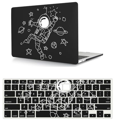 HLAAJJX Hülle Case Kompatibel mit Neues MacBook Air 13 Zoll A1932 A2179 A2337 M1 2020 2019 2018 mit Retina Display&Touch ID, Plastik Hartschale Schutzhülle + Tastaturschutz,Raumfahrer