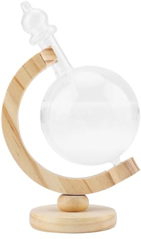 Hohota Forecaster Barometer Storm Glass Globe shaped Storm Glass Bottle Desktop Weather Station Weather Predictor Storm Glass