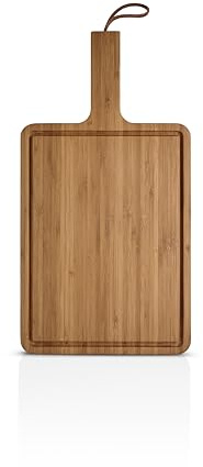 Eva Solo | Nordic Kitchen Schneidebrett 32 x 24 cm Bambus | Praktische Saftrillen verhindern das Auslaufen von Säften und Flüssigkeiten und halten die Arbeitsfläche sauber | Bamboo | Halten Sie Ihre Küchentheke sauber mit praktischen Saftrillen, um Saft und andere Flüssigkeiten zu verhindern