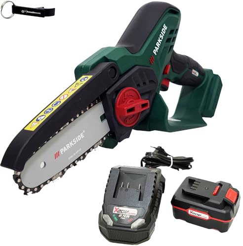 HEADNMORE® Parkside® PAGHS 20 Coupe-bois sans fil 20 V + porte-clés HEADNMORE® (1 batterie 4 Ah)