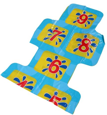 KONTONTY 1pc Inflatable Water Spraying Playmat for Learning Numbers to Thick and Water Spray Mat for Fun and Educational Activities for Toddlers