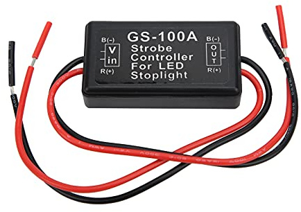 Modulo Di Controllo Flash LED Driver Freno Strobo 12 A 24 VDC Installazione Facile Prevenzione Incidenti Ampia Compatibilità 3 Modalità Lampeggianti Design Impermeabile