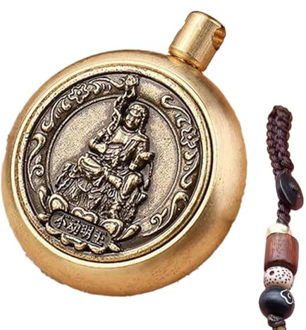Generico Auto BUDDHA BUDDHA BUDDHA Auto Kettenanhänger Chinesischer Stil Vintage Ringe Auto Anhänger Tasche Dekoration Wohlstand Frieden