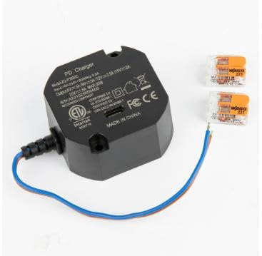 Unterputz Netzteil Prim, Junction Box In Wall Usb C, Unterputz Netzteil 30w Leistung,100~240v/Ac Input, 5v/3a 9v/3a 12v/2.5a 15v/2a 20v/1.5a Output,30w Usbs Type C Power Only Für Usb C Tablets As Ipad