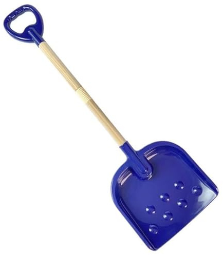 Pala da neve per bambini con manico in legno Pala per bambini portatile staccabile da 30 pollici con manico in plastica con impugnatura a D e paletta per l'inverno, blu scuro