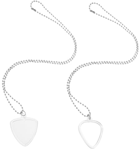 Abaodam Gitarrenplektrum Inklusive 2 Gitarrenplektren Halter 2 Stück Aufbewahrungsset aus Metall und Kunststoff mit Tragbarem Design für Zuhause und Übung