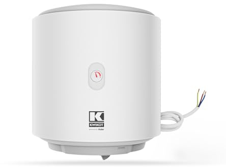 Kwikot EasyTube Chauffe-eau Électrique 30L Mural Vertical Anti-calcaire | Cuve émaillée, Classe A, thermostat réglable, compact, cuisine, salle de bain, lavabo
