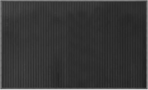 Heofavd Bambusteppich Grau 60x100 cm - Rechteckiger Bambus Läufer für Wohnzimmer und Flur - Robuste Holzmatte mit Rutschfester Unterseite - Moderner Naturteppich Küchenläufer