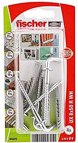 Fischer 094625 – Blister Nylon Dübel UX 8 x 50 WHK NV