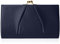 Swanky Swans Mira Satin Classic Frame Bag, Damen Clutch, Blue (Navy), 5.1x12x20.8 cm (W x H L)