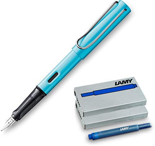 Lamy 084 AL-star Füllhalter Pacific, M (+ Patronen blau)